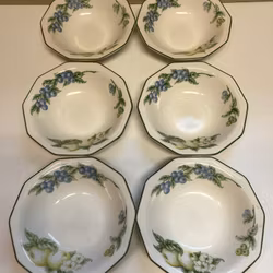 DEEP PLATES 6 pcs, porcelain, Churchill.