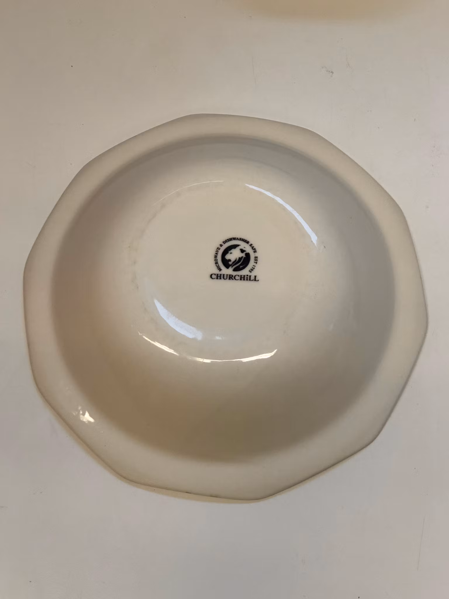 DEEP PLATES 6 pcs, porcelain, Churchill.