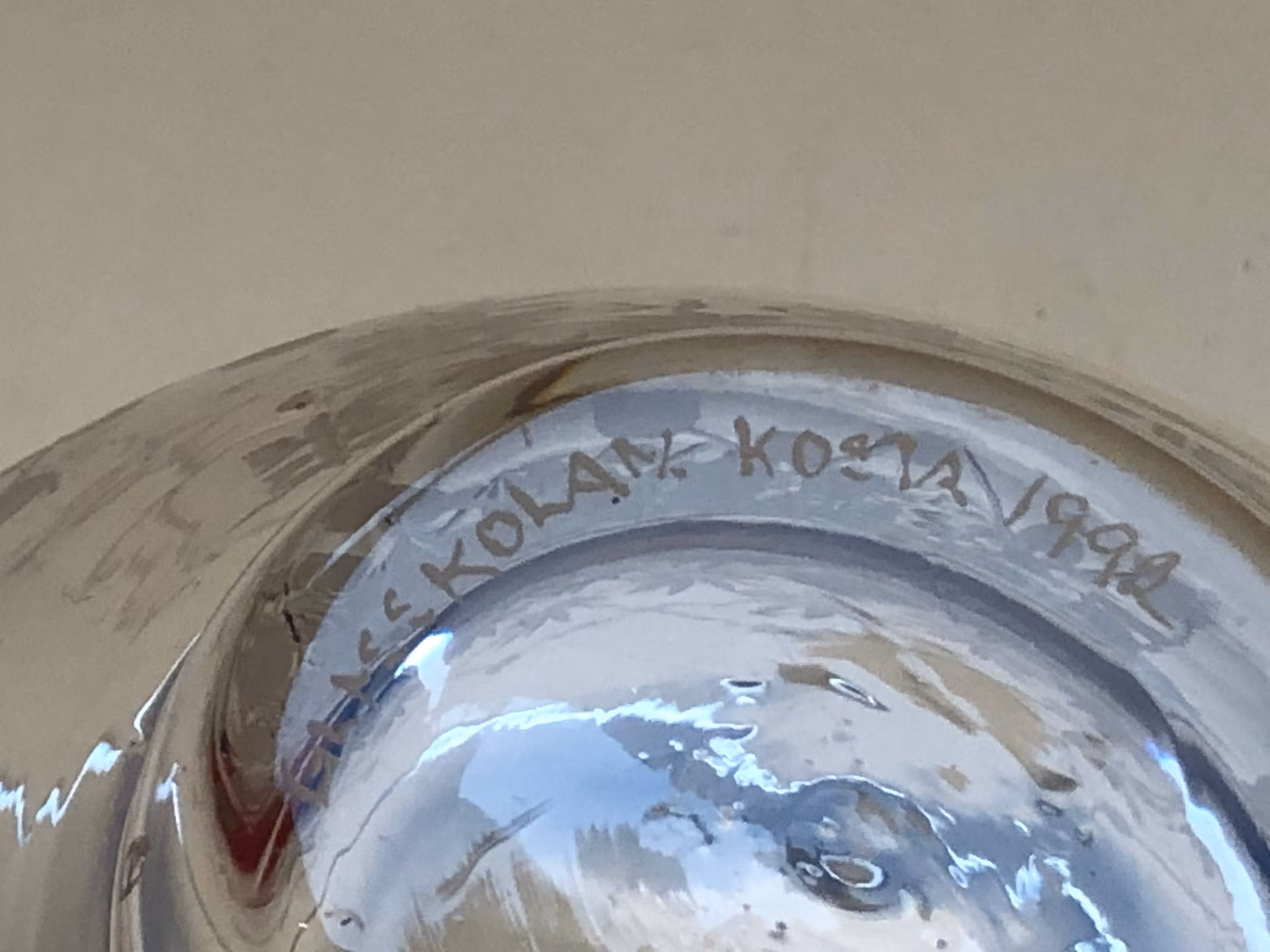 SKÅL, glas, Glasskola, Kosta, 1992.