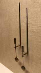 PIERRE FORSELL. Candlesticks, a pair, brass, "Pendel" No 71, Skultuna Bruk.