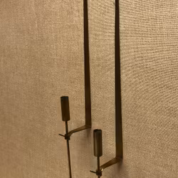 PIERRE FORSELL. Candlesticks, a pair, brass, "Pendel" No 71, Skultuna Bruk.