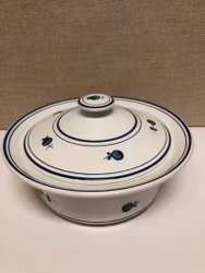 STIG LINDBERG. Karott med lock, flintgods, "Kanton, Gustavsberg.