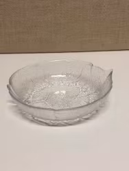 DESSERT PLATE, glass, "The Leaf" Aspen, Luminarc, France.