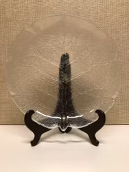 MATTALLRIK, glas, "Lövet" Aspen, Luminarc, France.