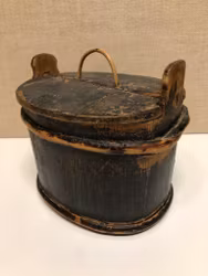 LAGGKÄRL, bemålad, daterad 1879.