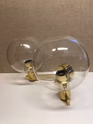 HANS-AGNE JAKOBSSON. Vägglampa, mässing/glas, Markaryd, Sweden.