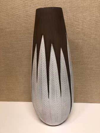 ANNA-LISA THOMSON. Golvvas, keramik, "Paprika", Uppsala Ekeby.