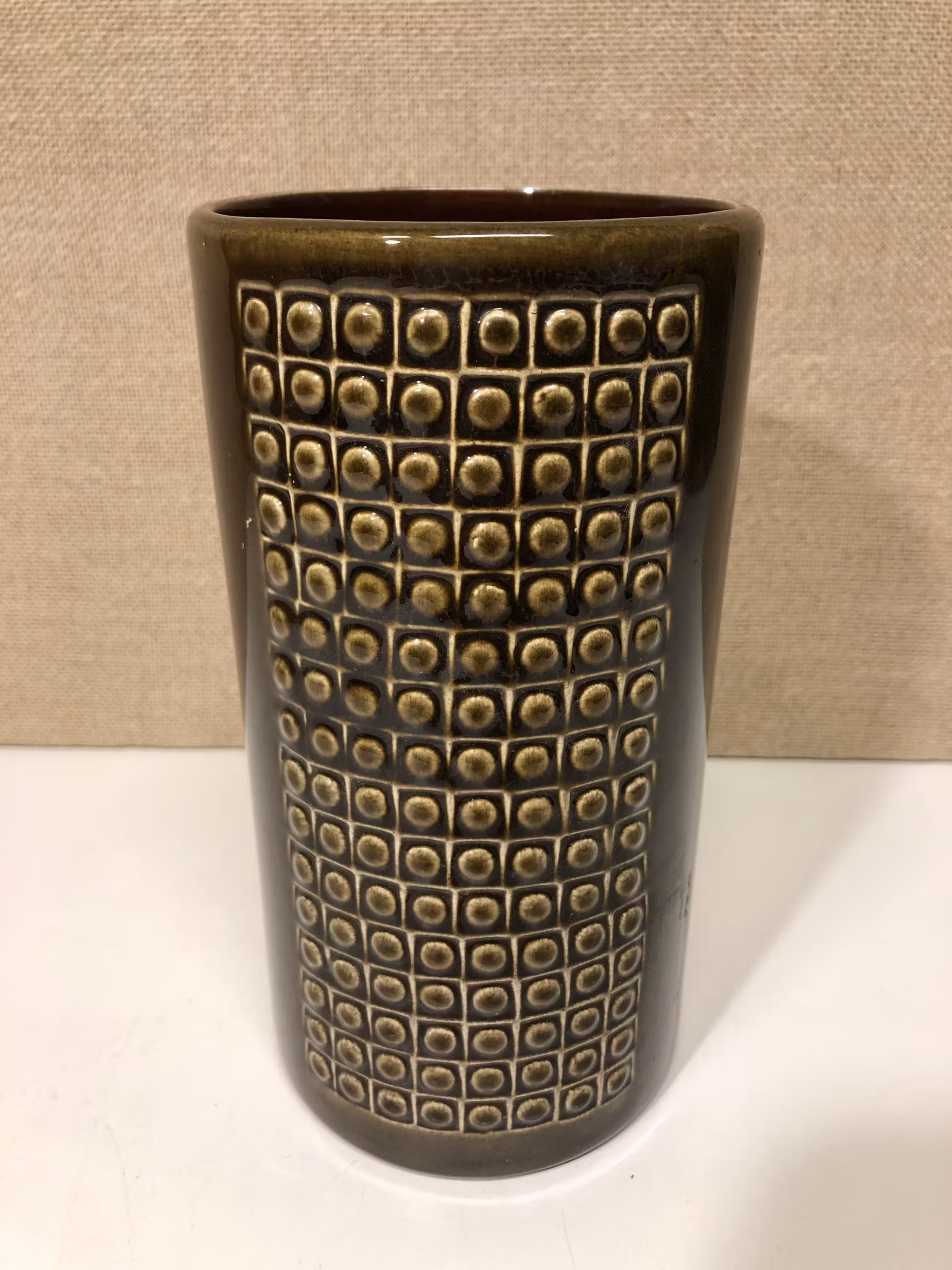 GUNNAR NYLUND. Vas, stengods, " Kub", Rörstrand.