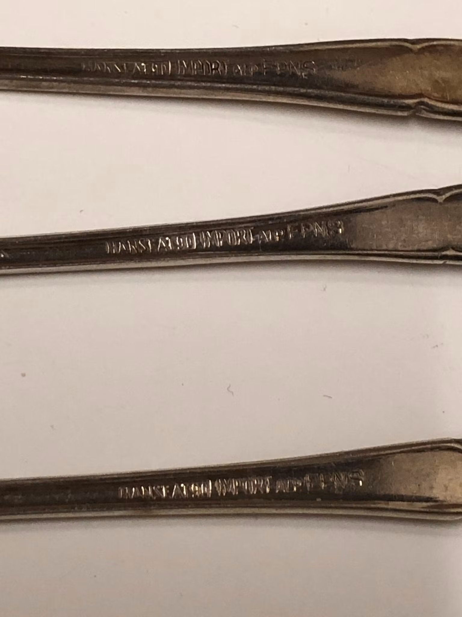 PLOCKGAFFLAR 6 st. nysilver, 1900-tal.