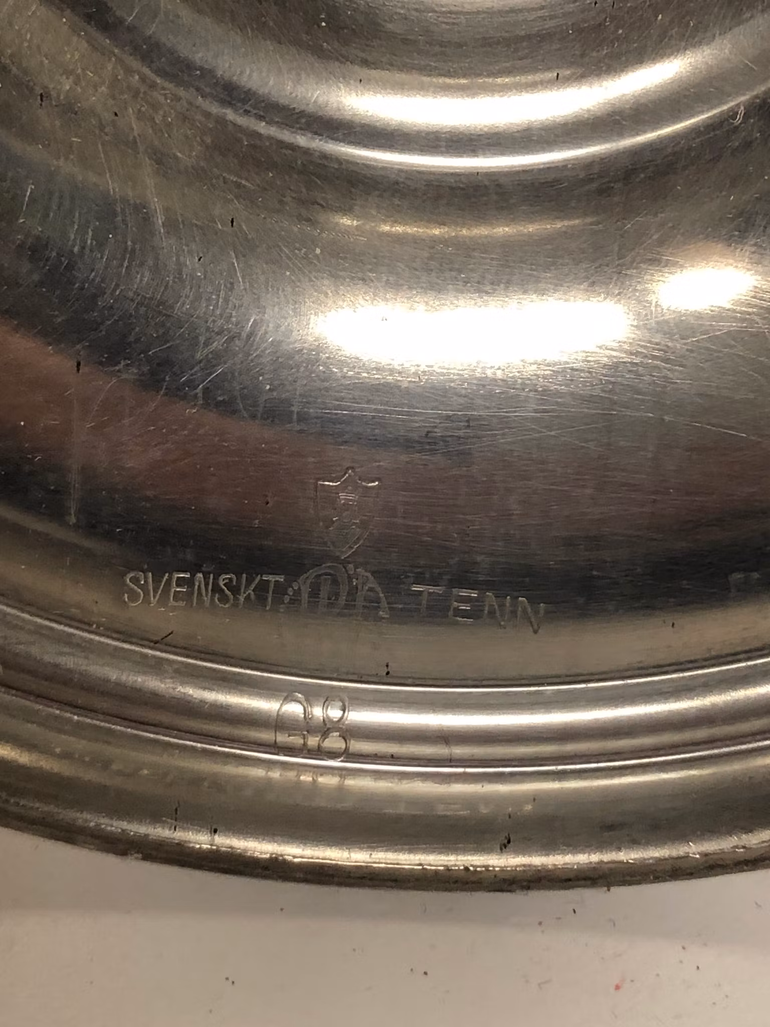 KANDELABRAR, ett par, tenn, Swedish Modern, Svenskt Tenn, B.H. Edlund, 1933.