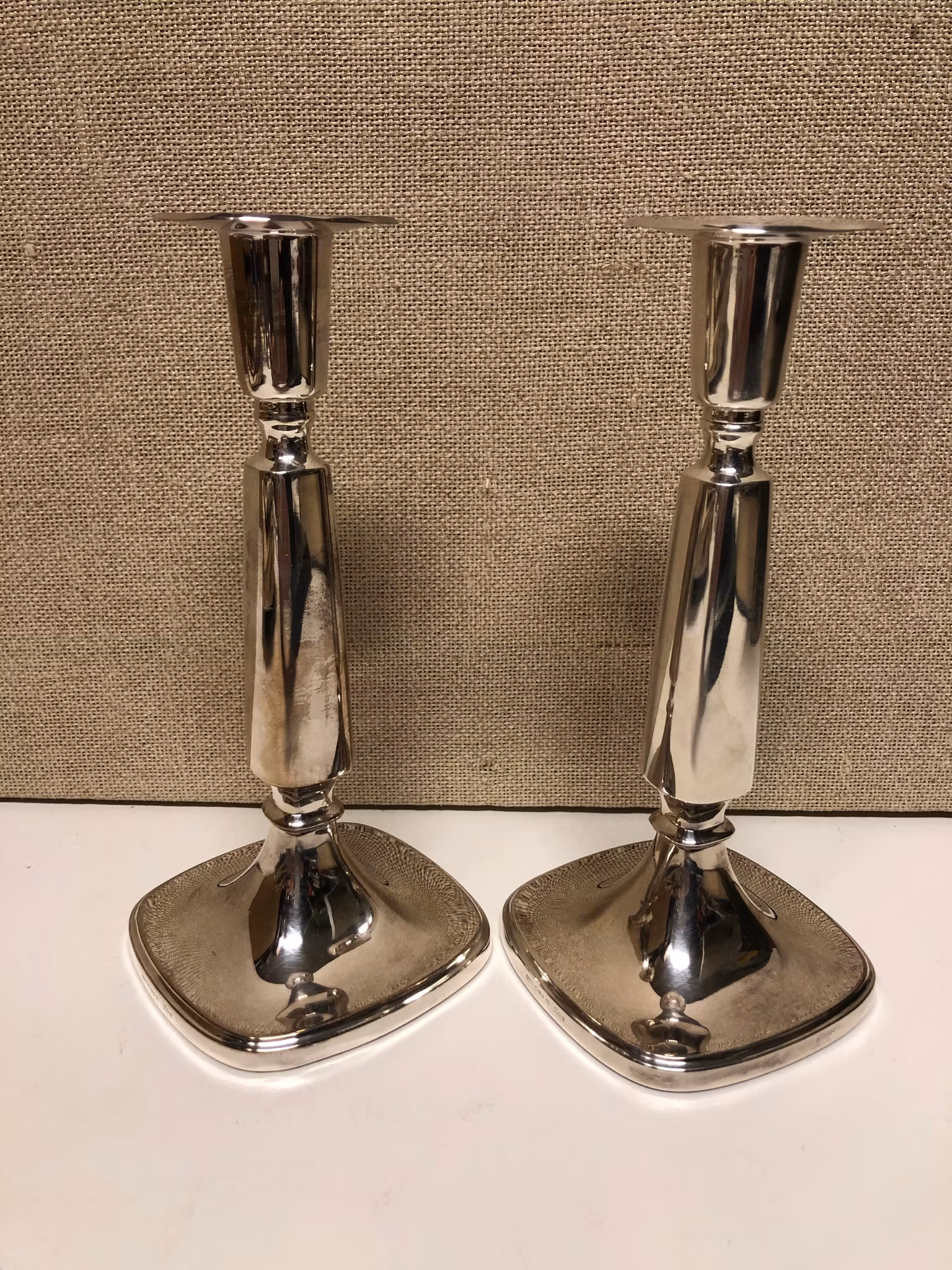 TORE ELDH. Ljusstakar, ett par, silver, 1966.