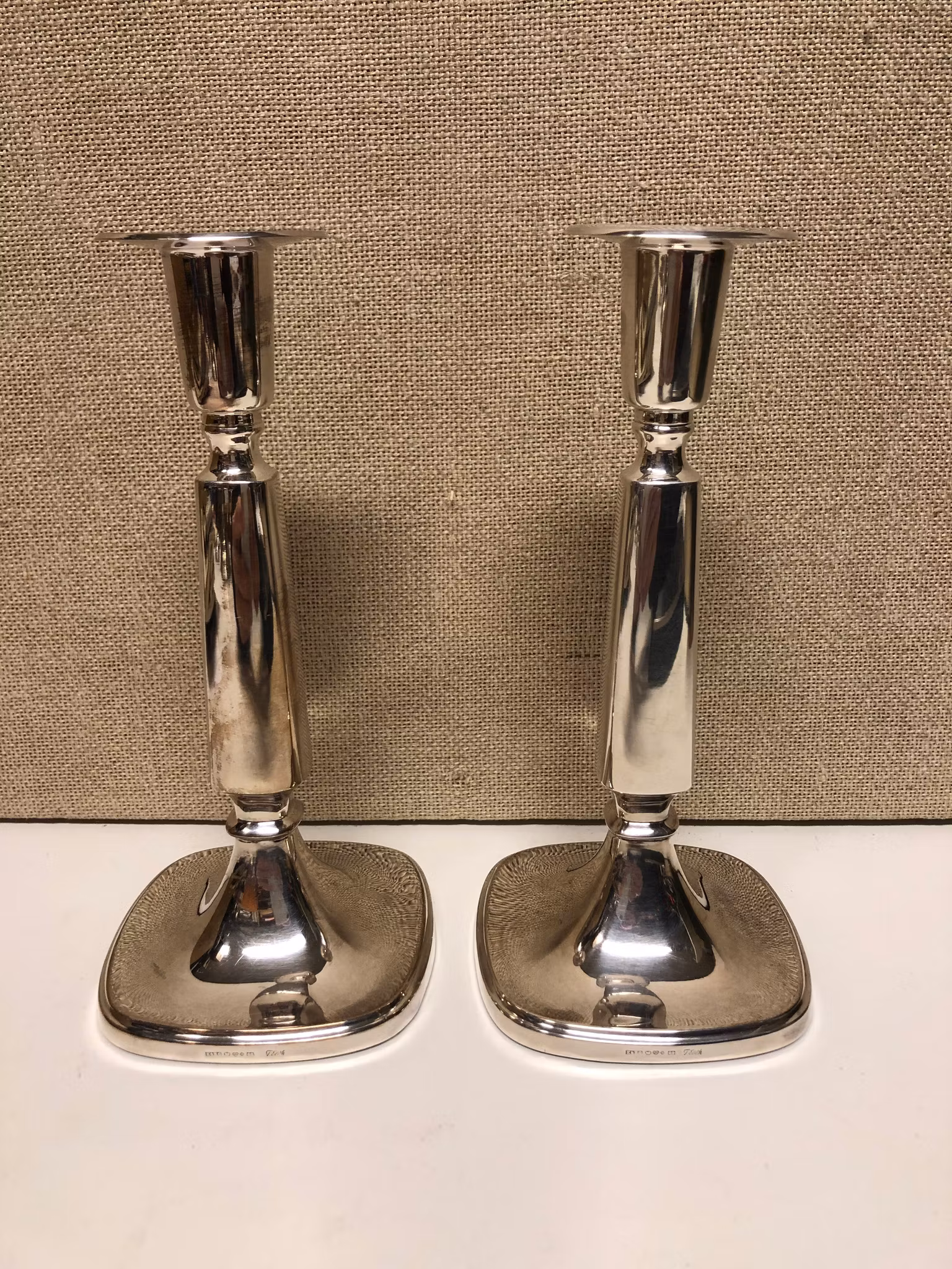 TORE ELDH. Ljusstakar, ett par, silver, 1966.