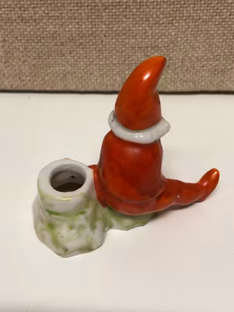 CANDLESTICKS, porcelain, Santa Claus, first half of 1900.