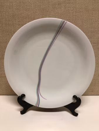 BERTIL VALLIEN. Plate, porcelain, "Rainbow", Rörstrand.