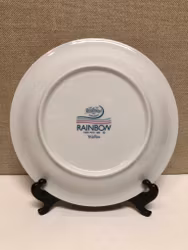 BERTIL VALLIEN. Plate, porcelain, "Rainbow", Rörstrand.