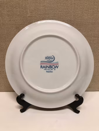 BERTIL VALLIEN. Plate, porcelain, "Rainbow", Rörstrand.