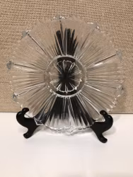 PLATES 8 pcs. pressed glass, 1900s.