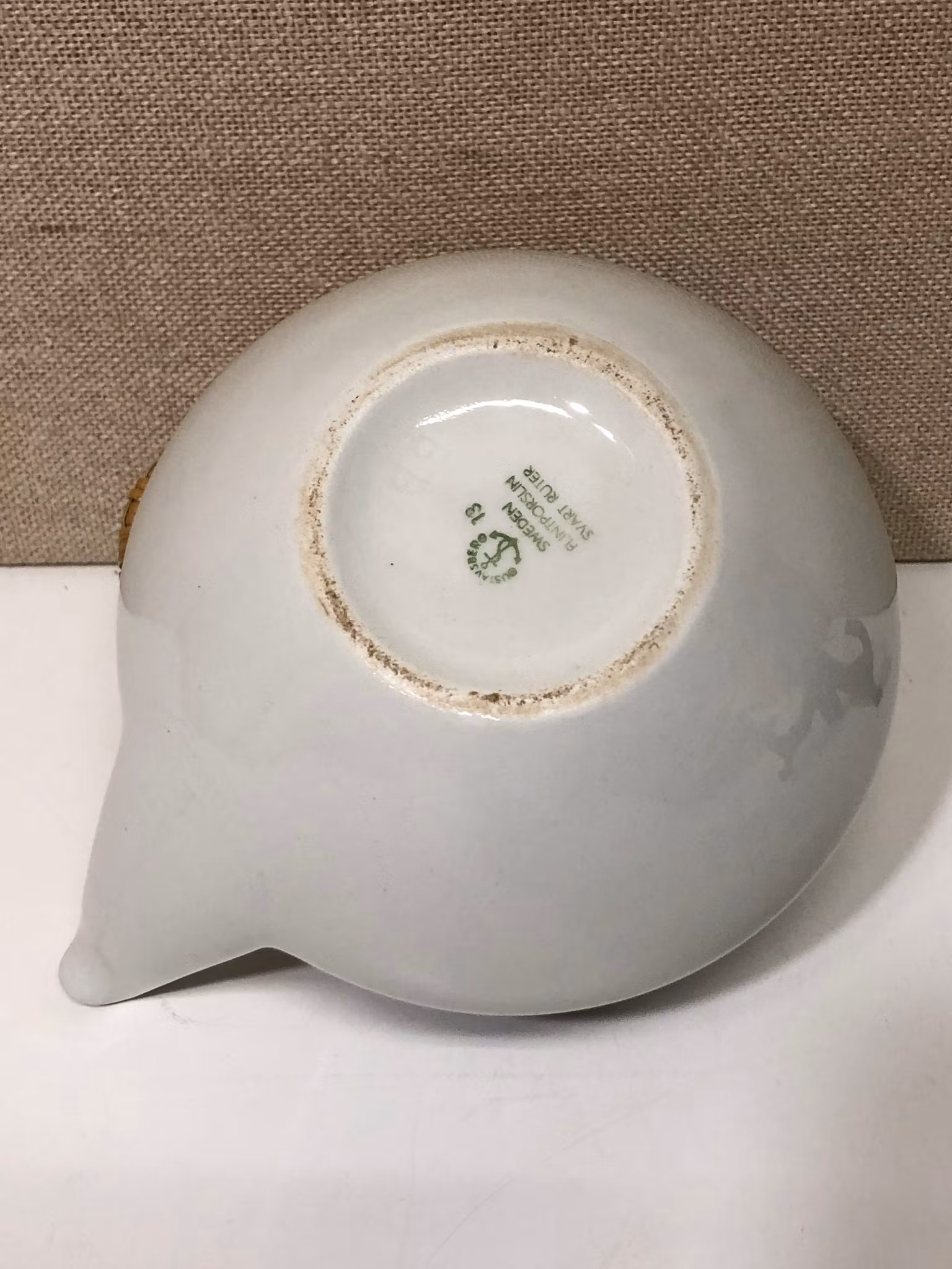 KARIN BJÖRKQUIST. Tekanna, flintporslin, "Svart Ruter", Gustavsberg.