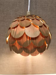 TAK/FÖNSTERLAMPA, trä, 1900-talets andra hälft.