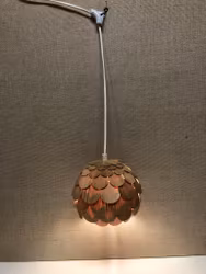 TAK/FÖNSTERLAMPA, trä, 1900-talets andra hälft.