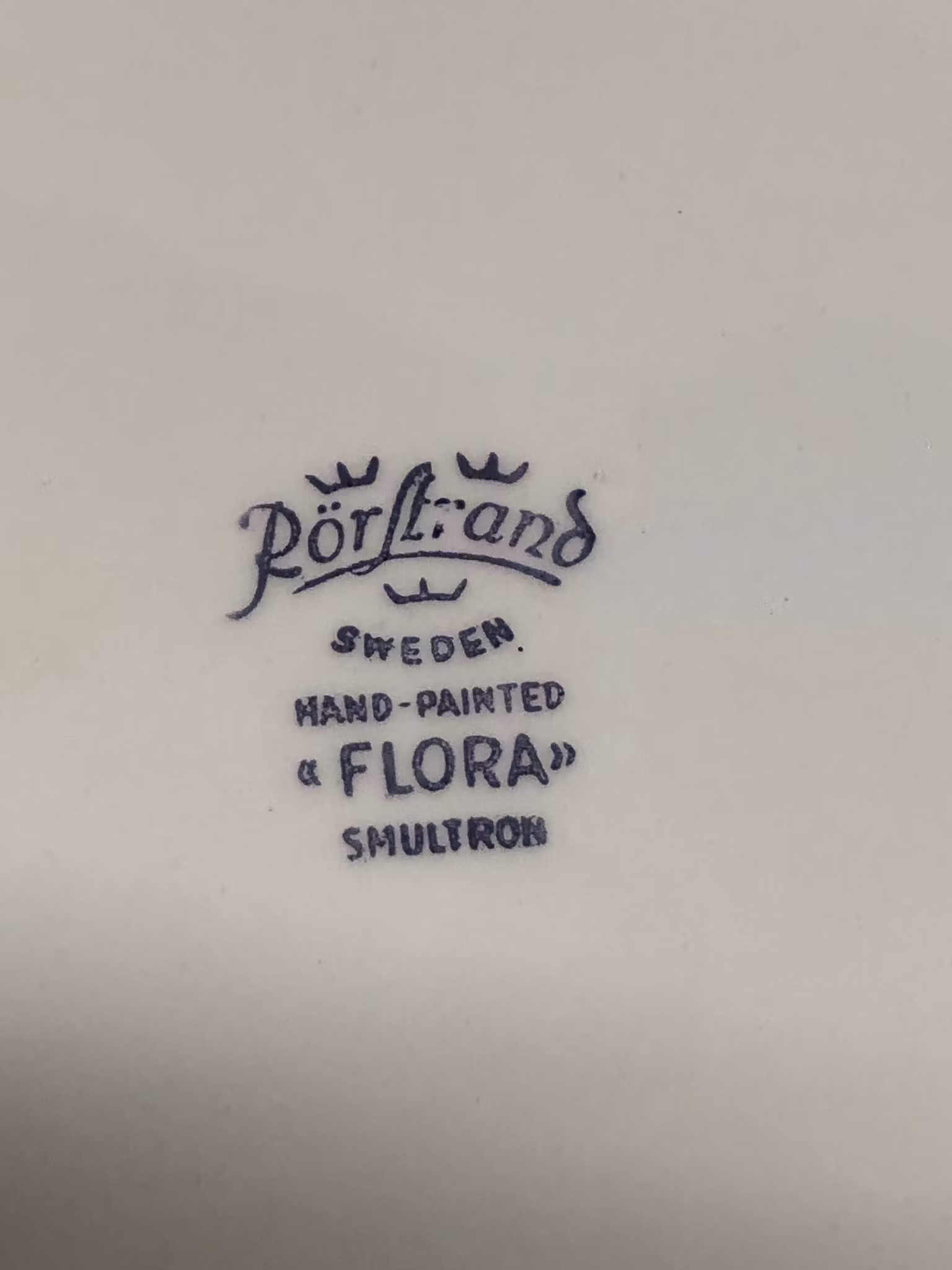 FAT OCH ASSIETTER 6 st. porslin, "Flora", Rörstrand.