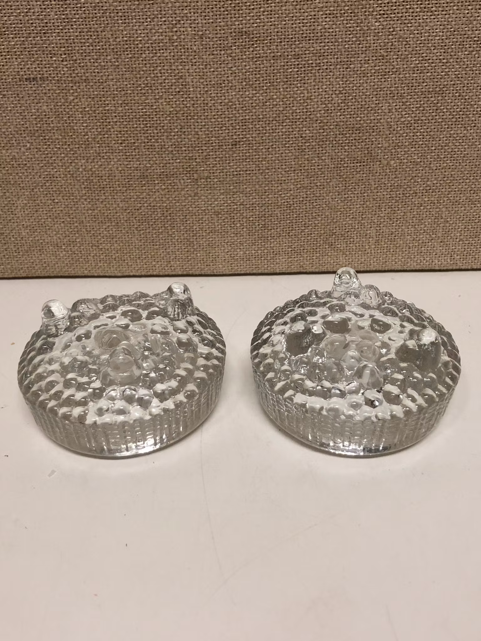 TAPIO WIRKKALA. Ljusstakar ett par, glas, "Ultima Thule", Iittala, Finland.