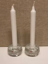 TAPIO WIRKKALA. Ljusstakar ett par, glas, "Ultima Thule", Iittala, Finland.