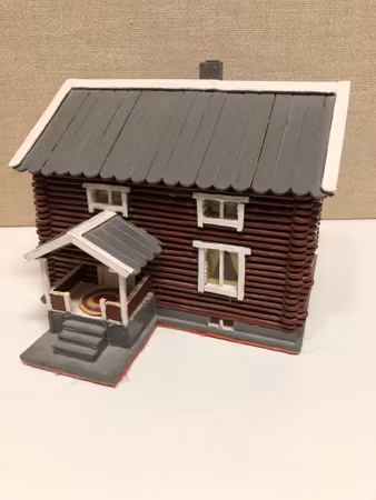 HUS, modell, trä, 1900-tal.