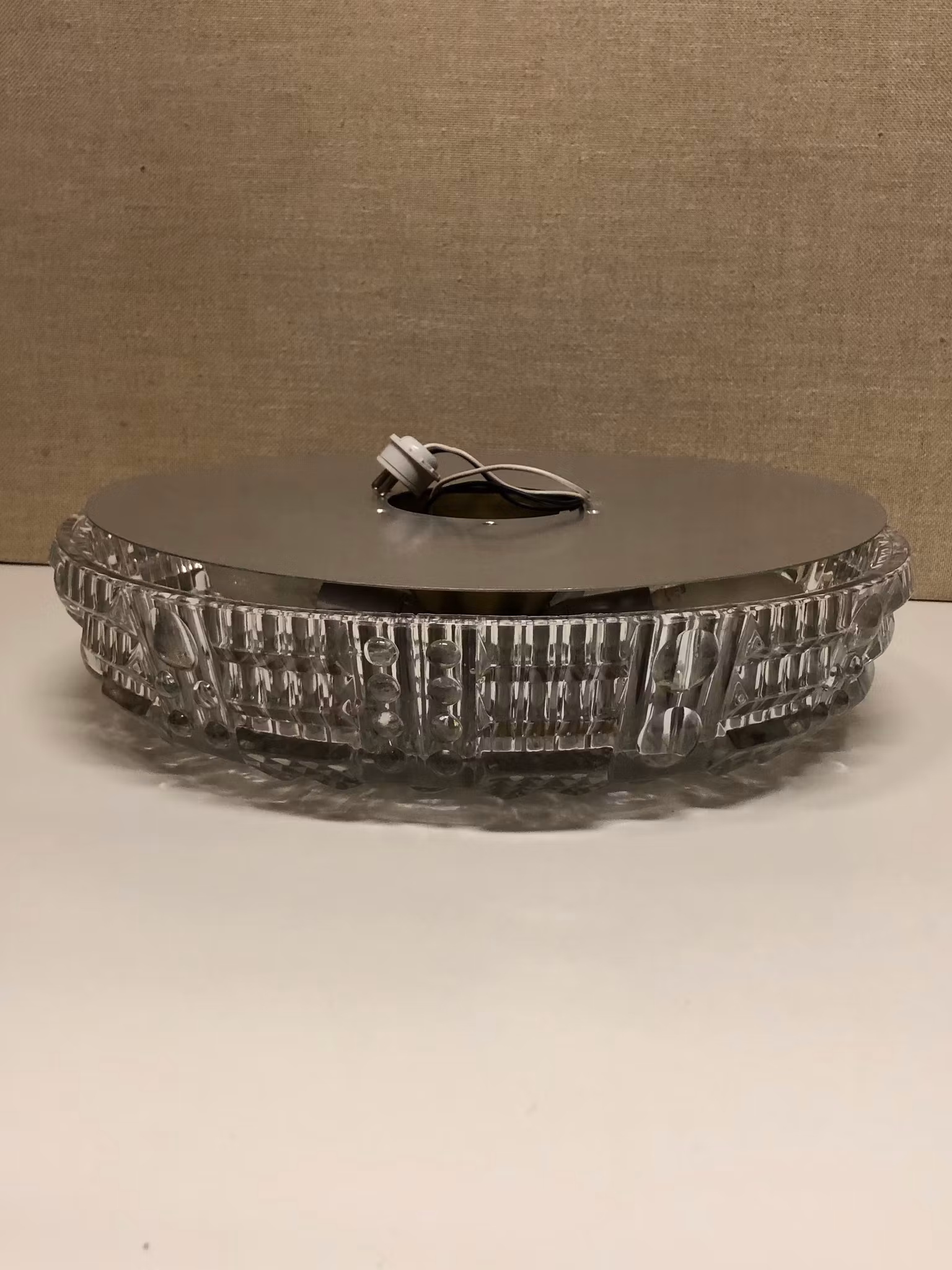 CARL FAGERLUND. Takplafond, glas/mässing, Orrefors. 60-70-tal