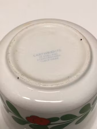 TEKOPP MED FAT, porslin, Cartwrights, Staffordshire, England, 1970-tal.