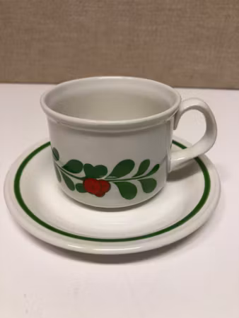 TEKOPP MED FAT, porslin, Cartwrights, Staffordshire, England, 1970-tal.