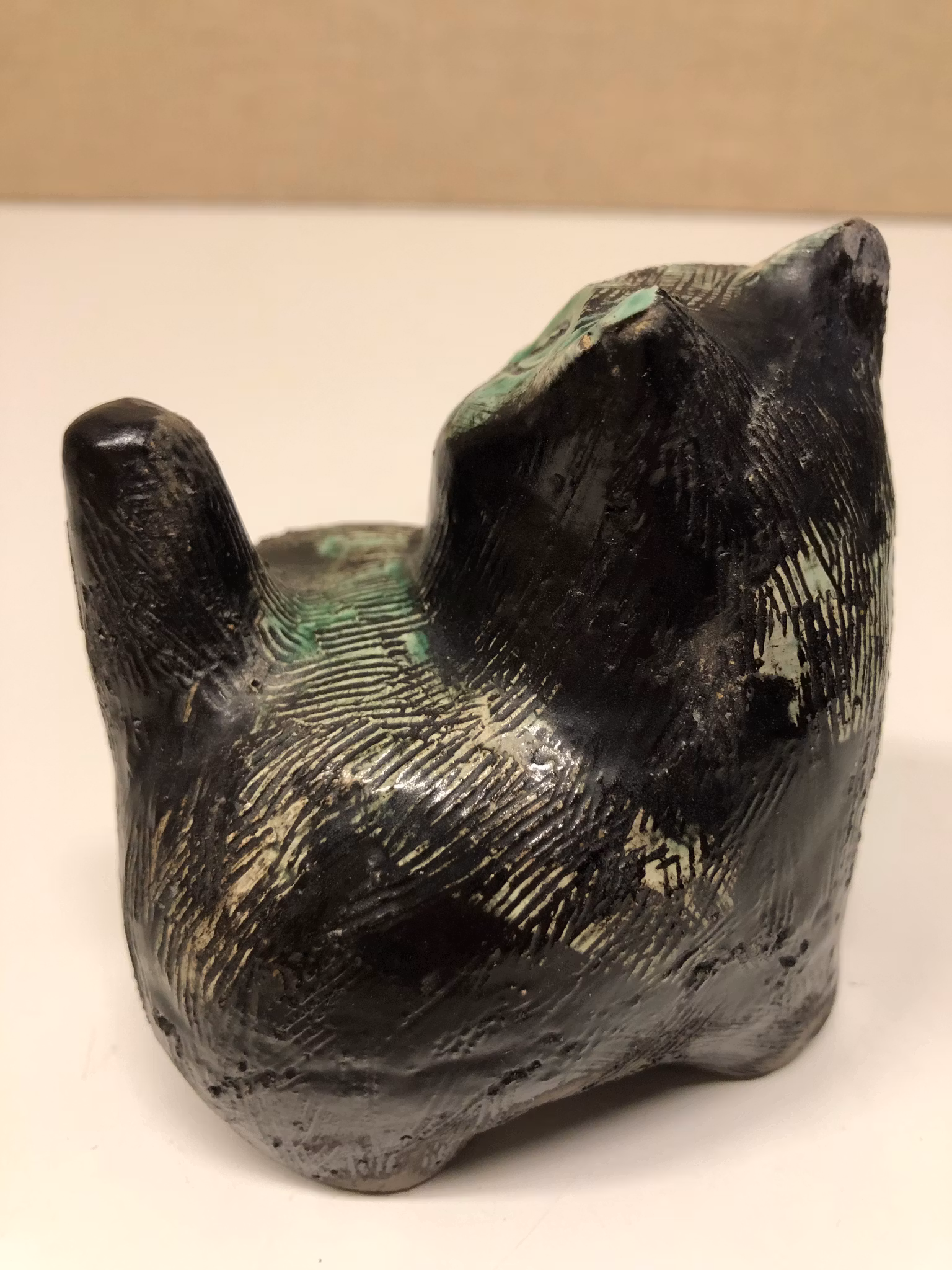 GÖRAN ANDERSSON. Figurin, keramik,"Katt", Uppsala-Ekeby.