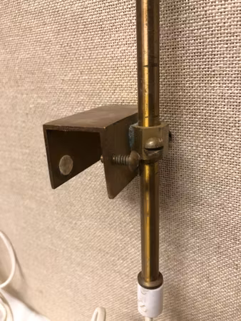 BED LAMPS, a pair, no. 418, brass, Nybro luminaire.