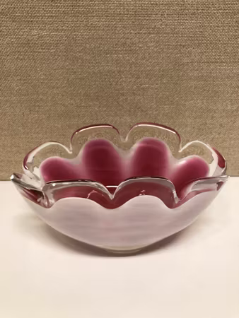 PAUL KEDELV. Bowl, glass, "Coquille", Flygfors.