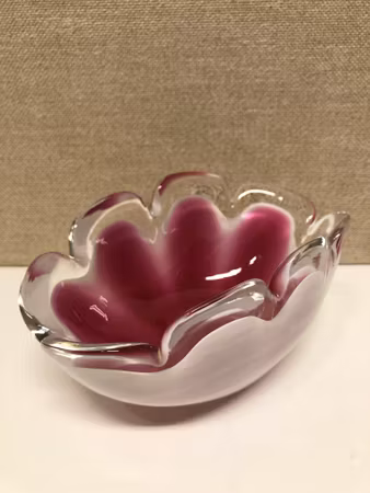 PAUL KEDELV. Bowl, glass, "Coquille", Flygfors.