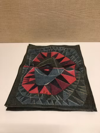 TABLE TABLES 4 pcs, textile, printed pattern, 1960s.