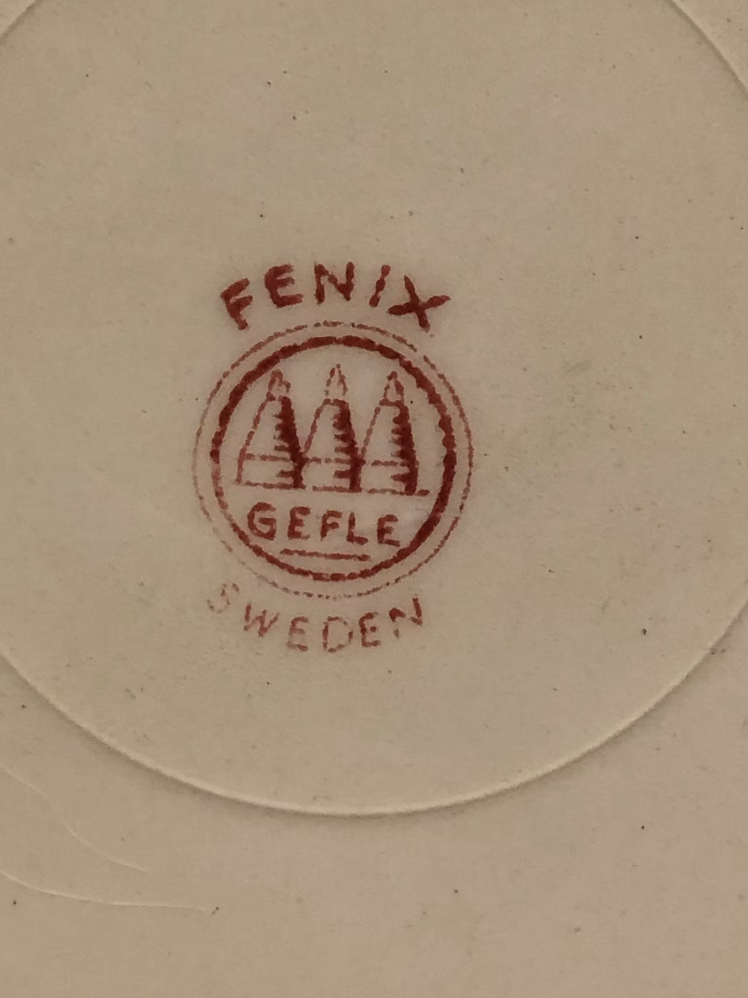 HERBERT PERJE. Djuptallrik, porslin, "Fenix", Gefle.