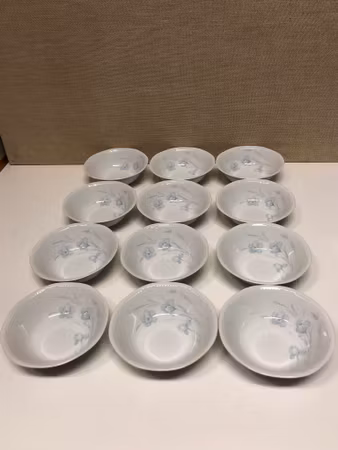 DESSERT/DESSERT BOWL 11 pcs. porcelain, Mitterteich, Bavaria.