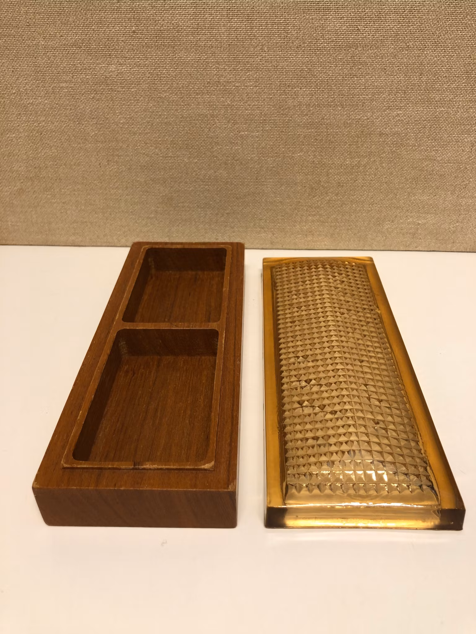 ASK, teak/glas, Skruf glasbruk, 1960/790-tal.