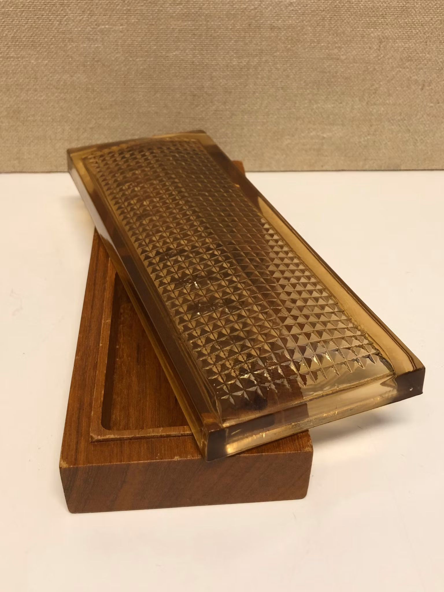 ASK, teak/glas, Skruf glasbruk, 1960/790-tal.