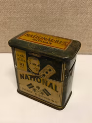 PLÅTBURK, National Rex Bössan, 1900-talets första hälft.