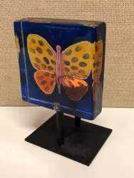 BRITTEN PÅÅG. Ljuslykta, glas/metall, Lindshammar, 2005.