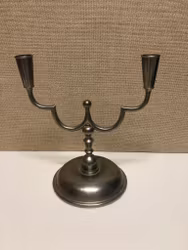 LJUSSTAKE, tenn, Art Deco, Herman Bergman Konstgjuteri AB, Stockholm 1930.