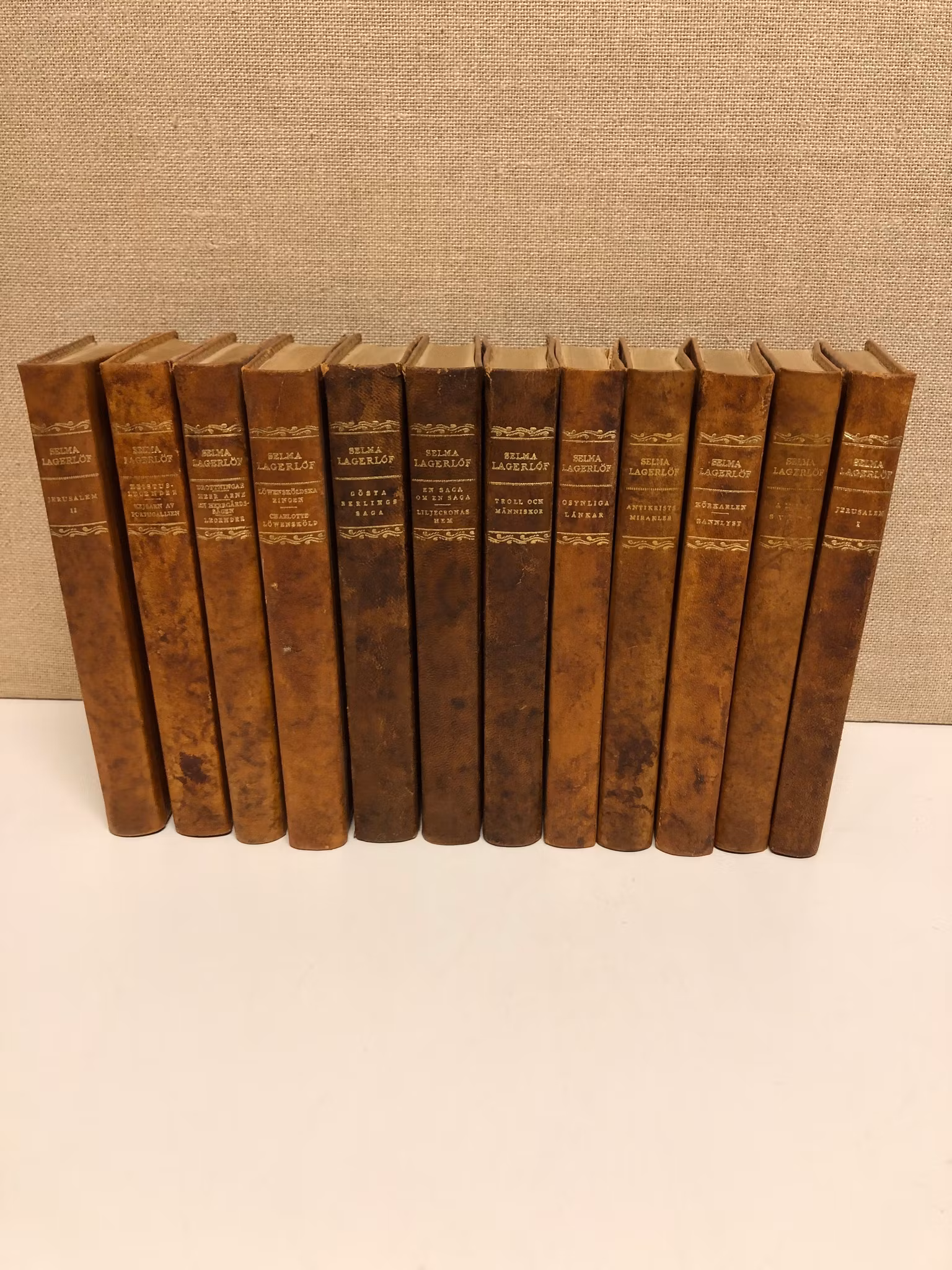 SELMA LAGERLÖV. Bokband 12 delar, skinnband, Albert Bonniers förlag 1951, Stockholm.