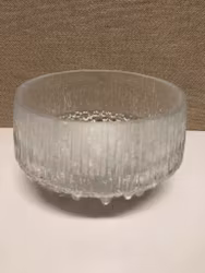TAPIO WIRKKALA. Skål, glas, "Ultima Thule", Iittalla, Finland.