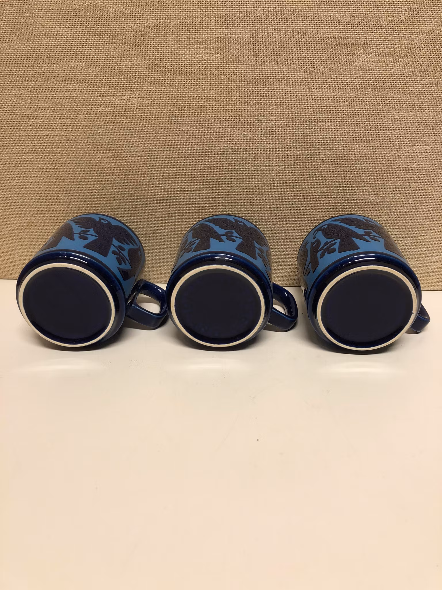 JOHN CLAPPISON. MUGGAR 3 st. keramik, Hornsea, England 1970-tal.