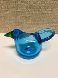 OIVA TOIKKA. Fågel, glas, "Sieppo", Nuutajärvi Notsjö, Finland.