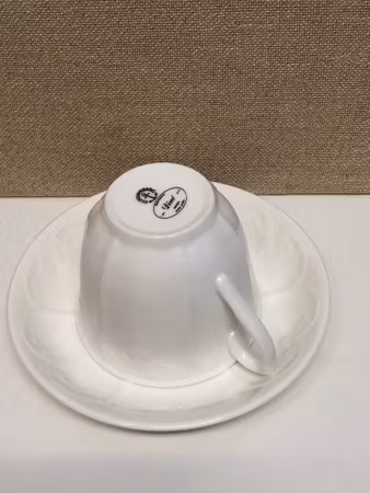 TEA CUP WITH SAUCER. Bone china, "Diné", Gustavsberg.