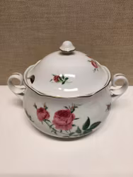 SOPPTERRIN, porslin, "Rose", Christineholm.