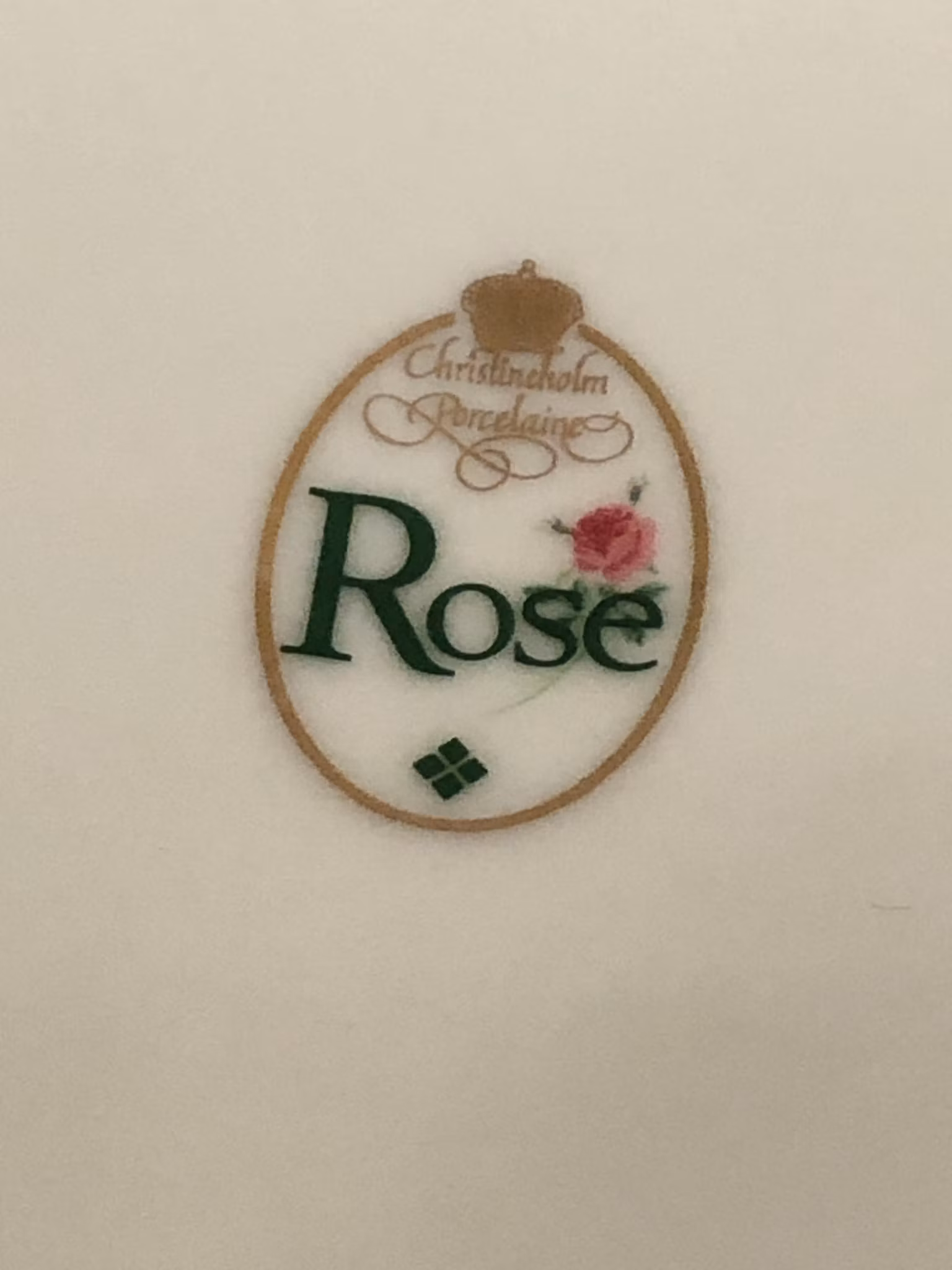 SOPPTERRIN, porslin, "Rose", Christineholm.